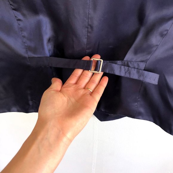 MANGO Mens Suit Vest Blue Windowpane Check Wool 42 - Picture 10 of 15